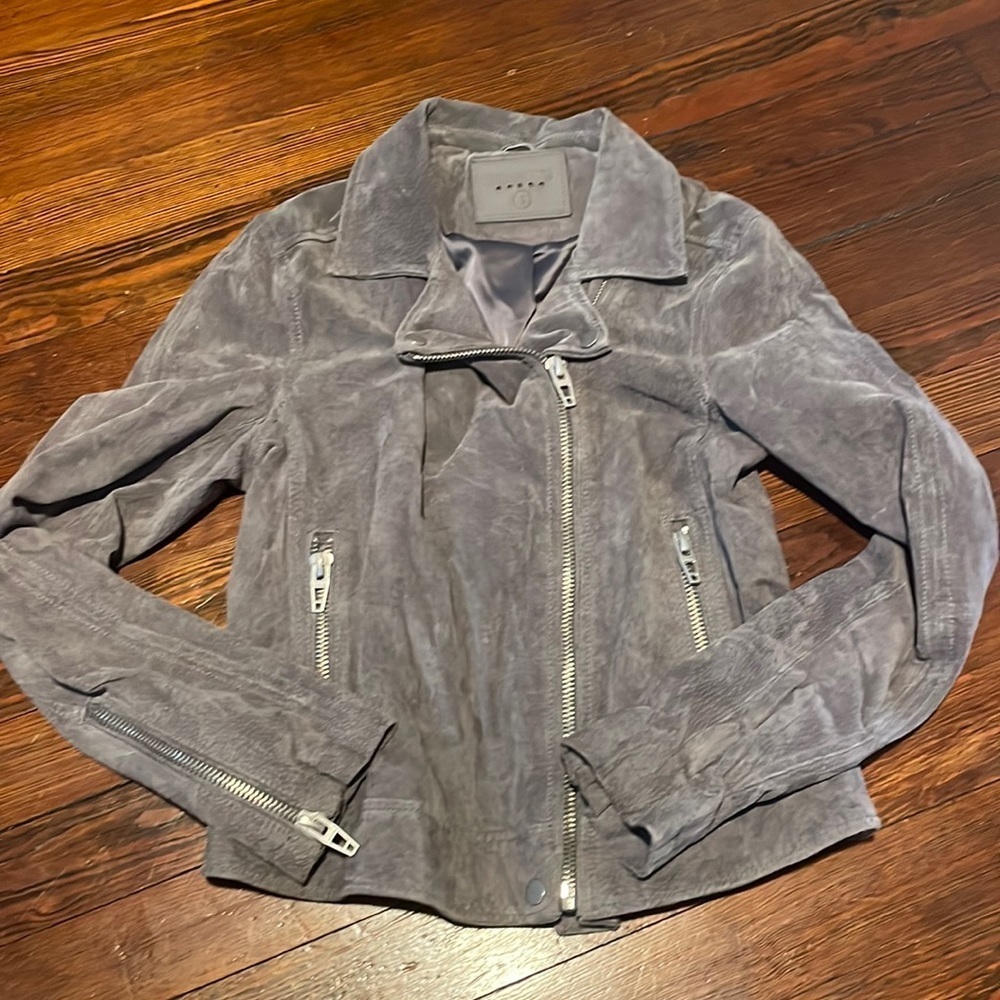 BlankNYC Women’s Gray Leather Jacket Size S
